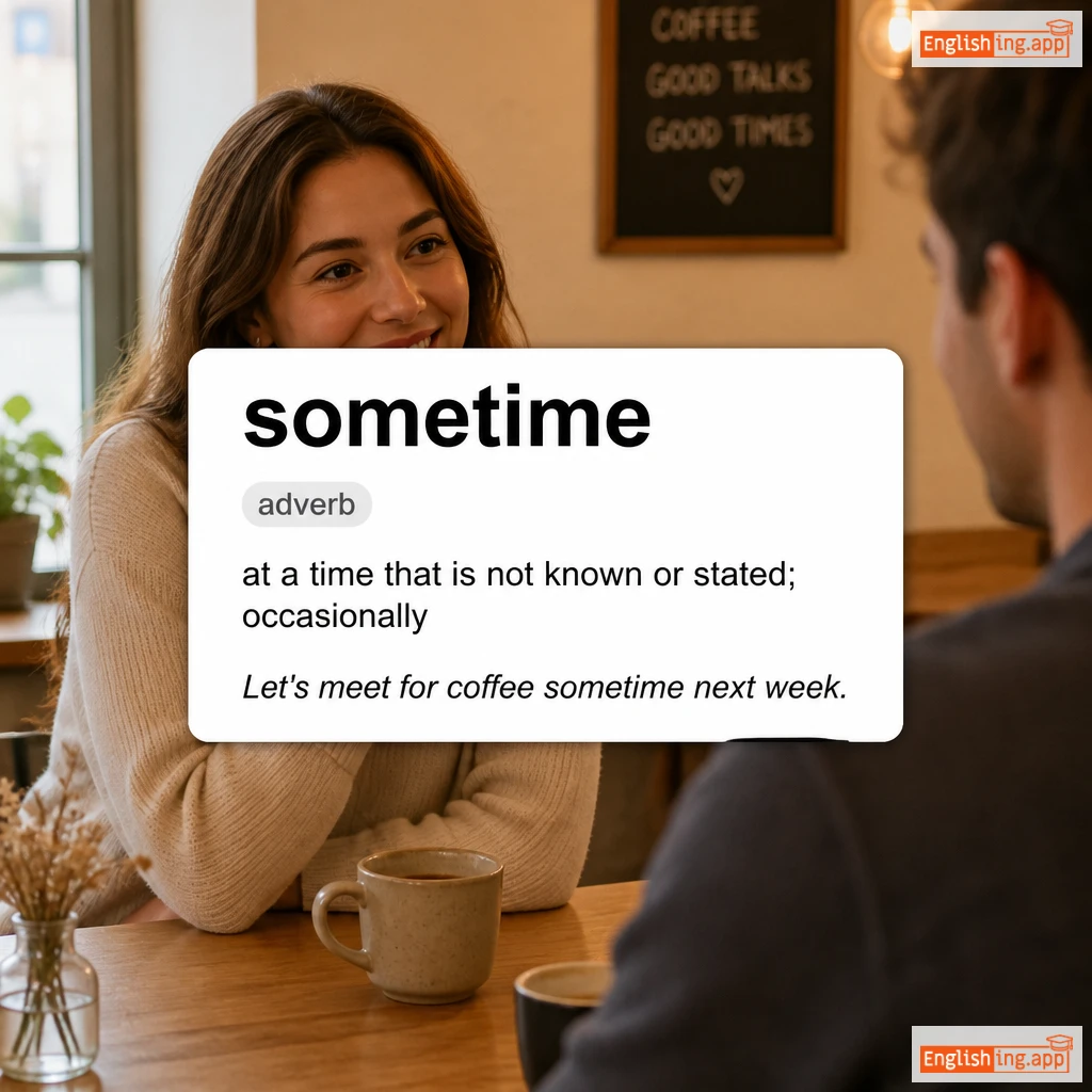 sometime definition card — visual illustration of the meaning