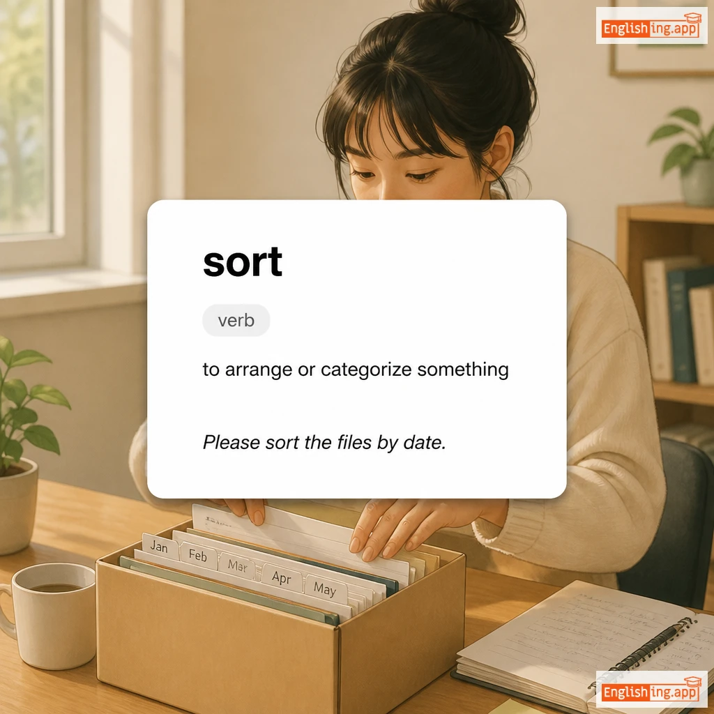 sort definition card — visual illustration of the meaning