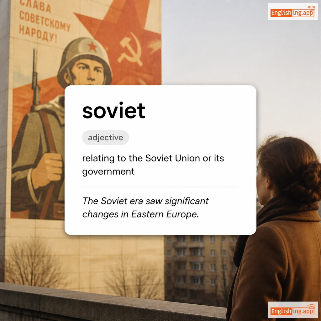 soviet definition card — visual illustration of the meaning