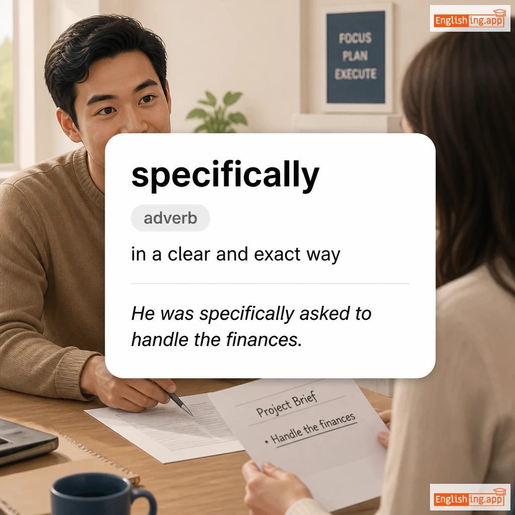 specifically definition card — visual illustration of the meaning