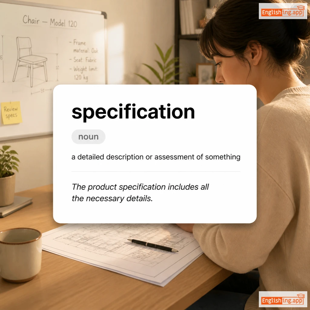 specification definition card — visual illustration of the meaning