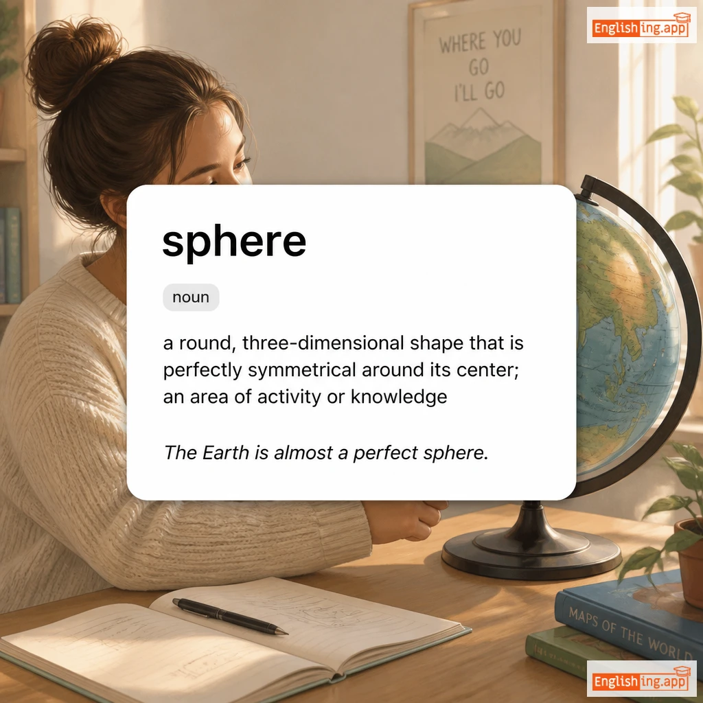 sphere definition card — visual illustration of the meaning