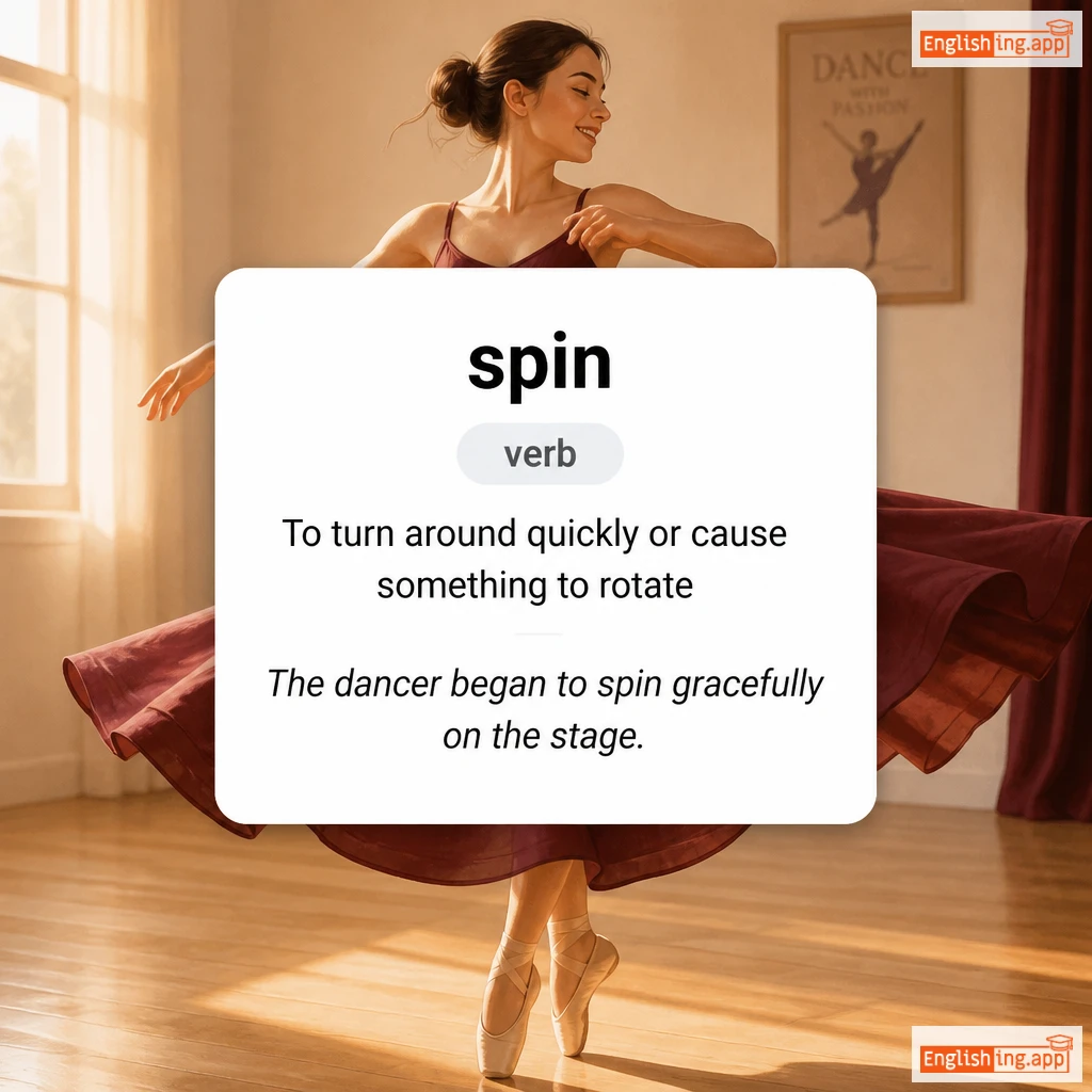 spin definition card — visual illustration of the meaning