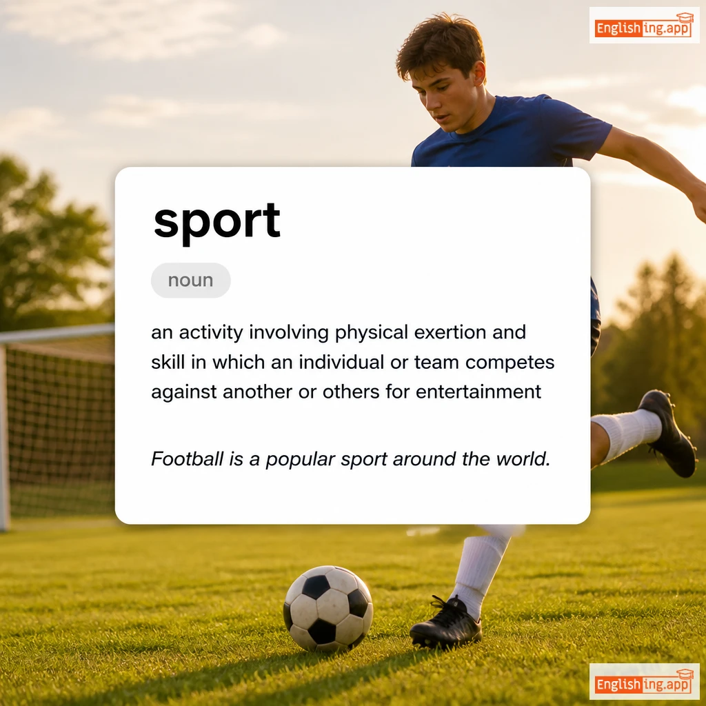sport definition card — visual illustration of the meaning