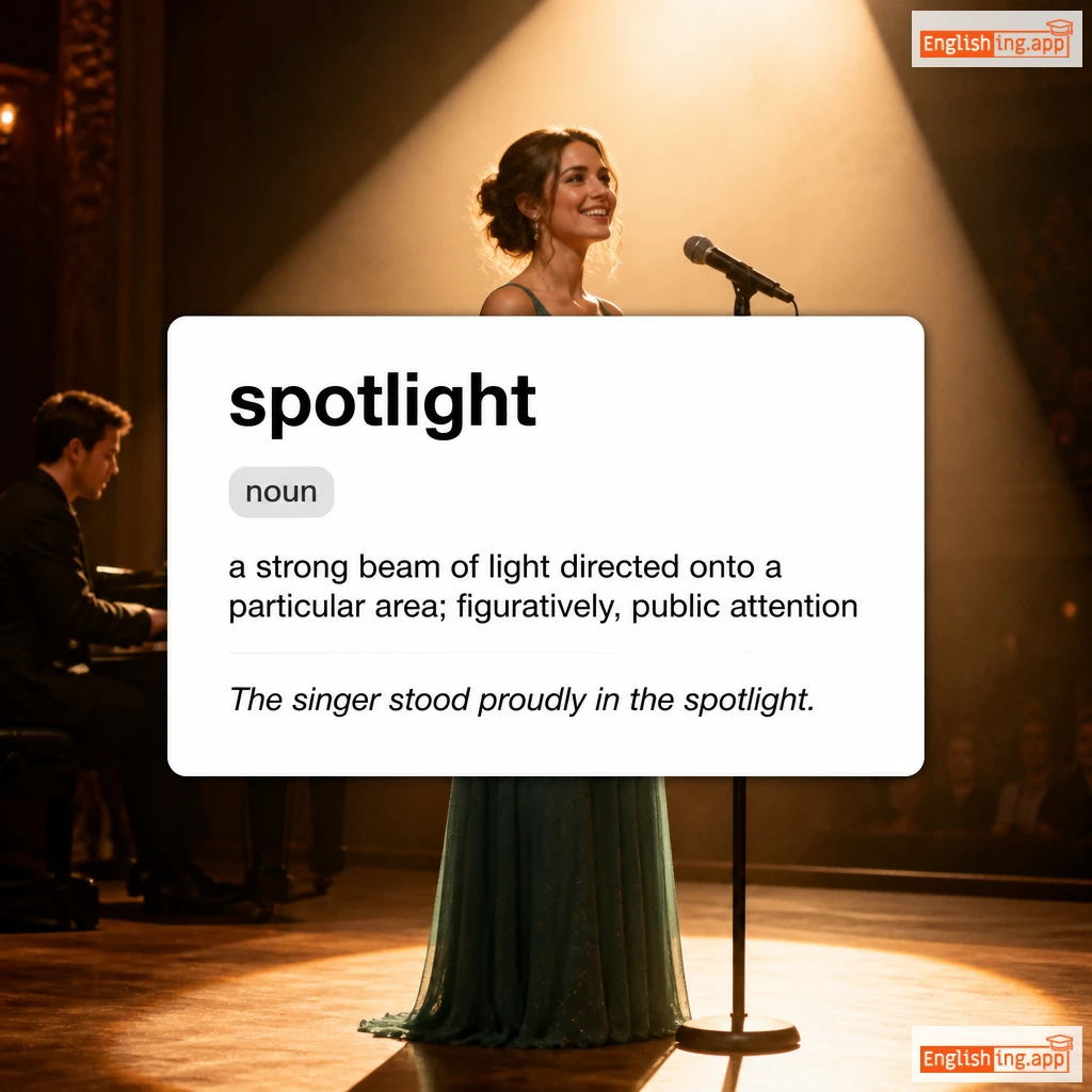 spotlight definition card — visual illustration of the meaning