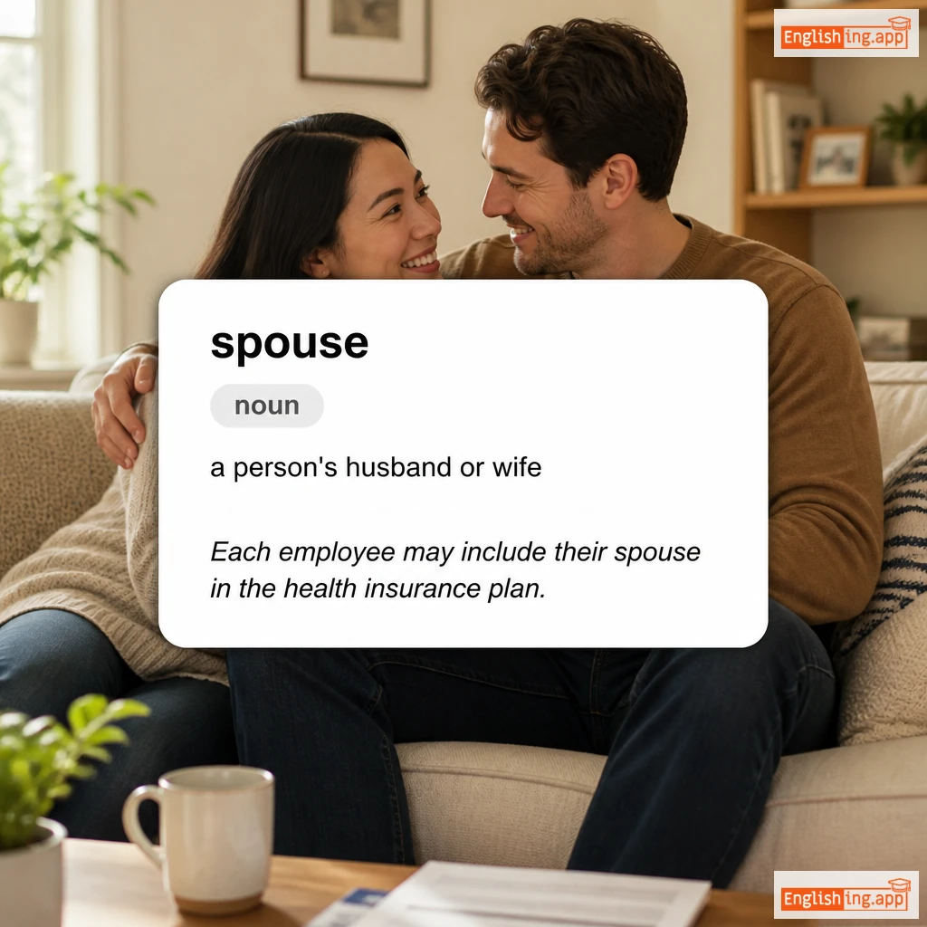 spouse definition card — visual illustration of the meaning