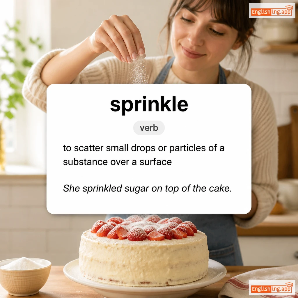 sprinkle definition card — visual illustration of the meaning