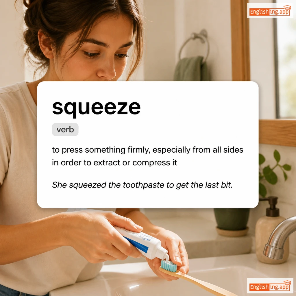 squeeze definition card — visual illustration of the meaning