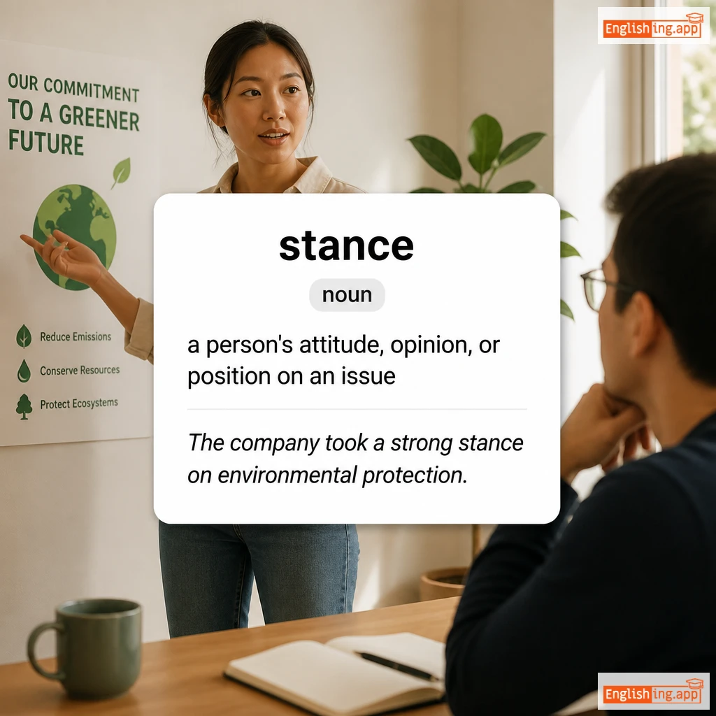 stance definition card — visual illustration of the meaning