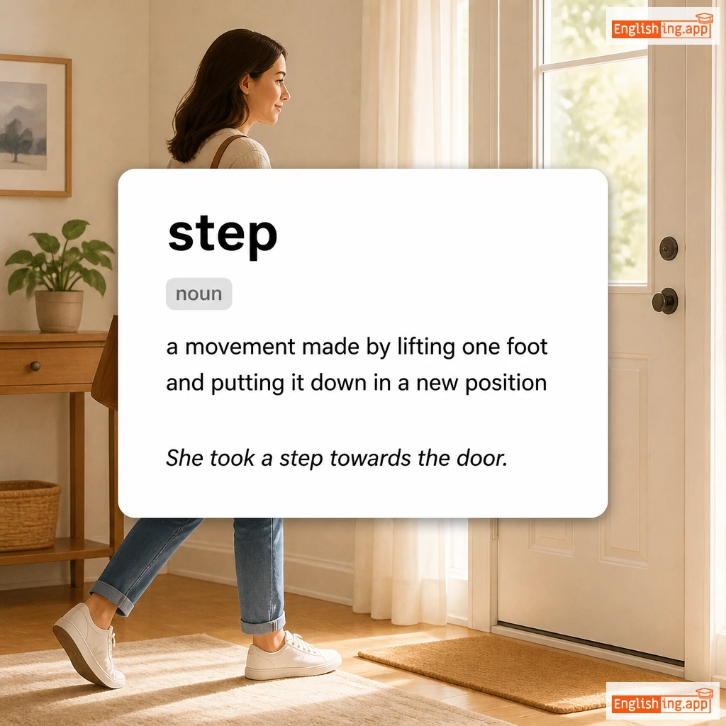 step definition card — visual illustration of the meaning