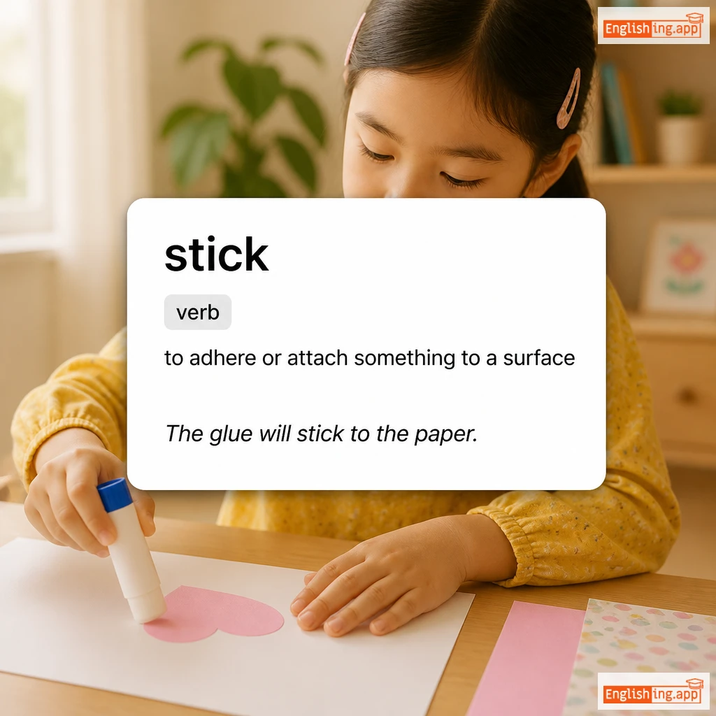 stick definition card — visual illustration of the meaning