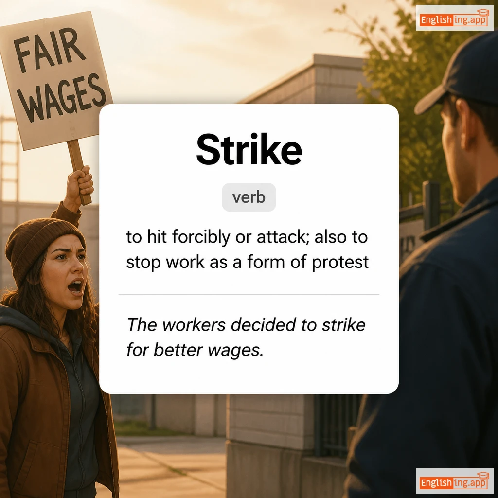 Strike definition card — visual illustration of the meaning