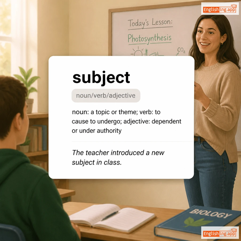 subject definition card — visual illustration of the meaning