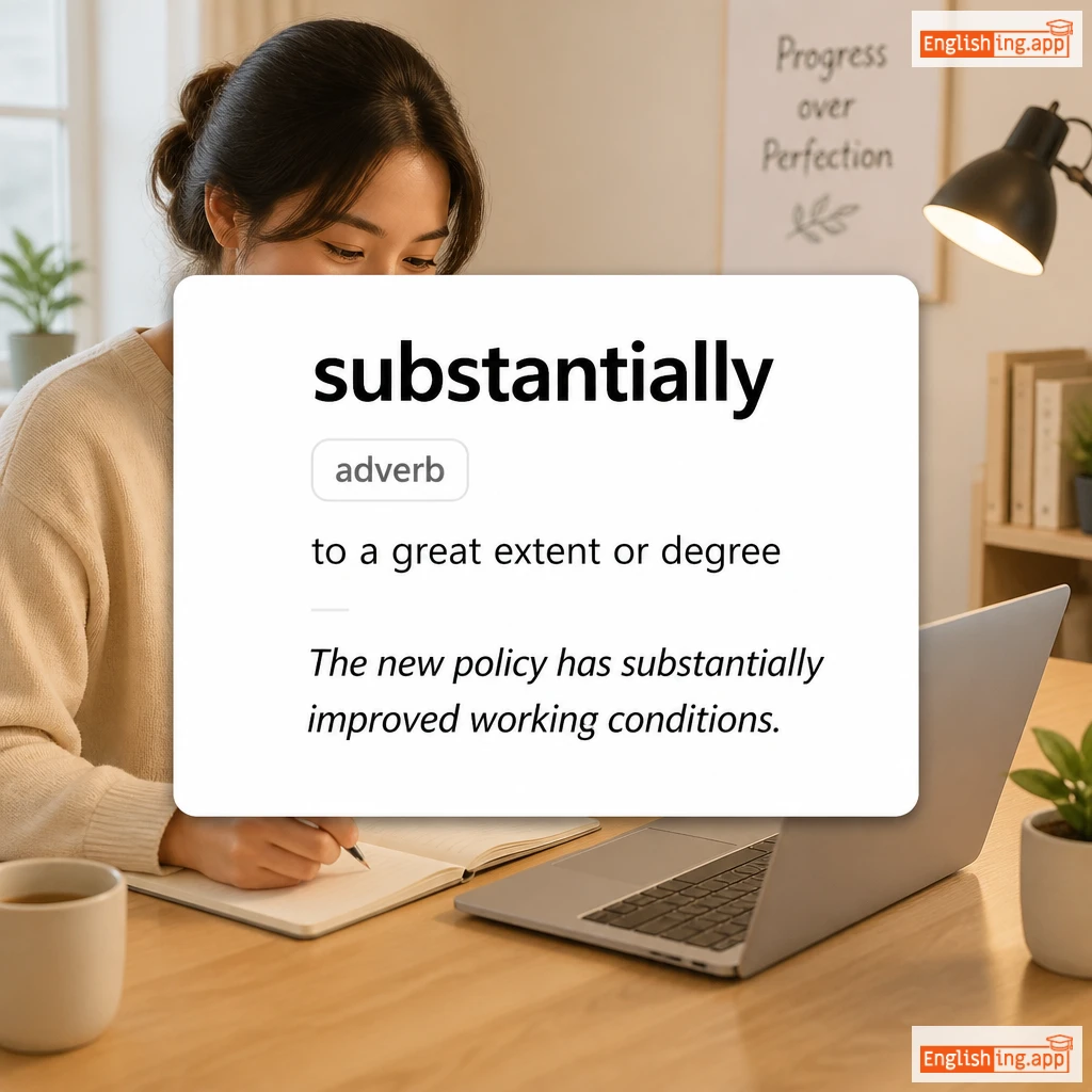 substantially definition card — visual illustration of the meaning