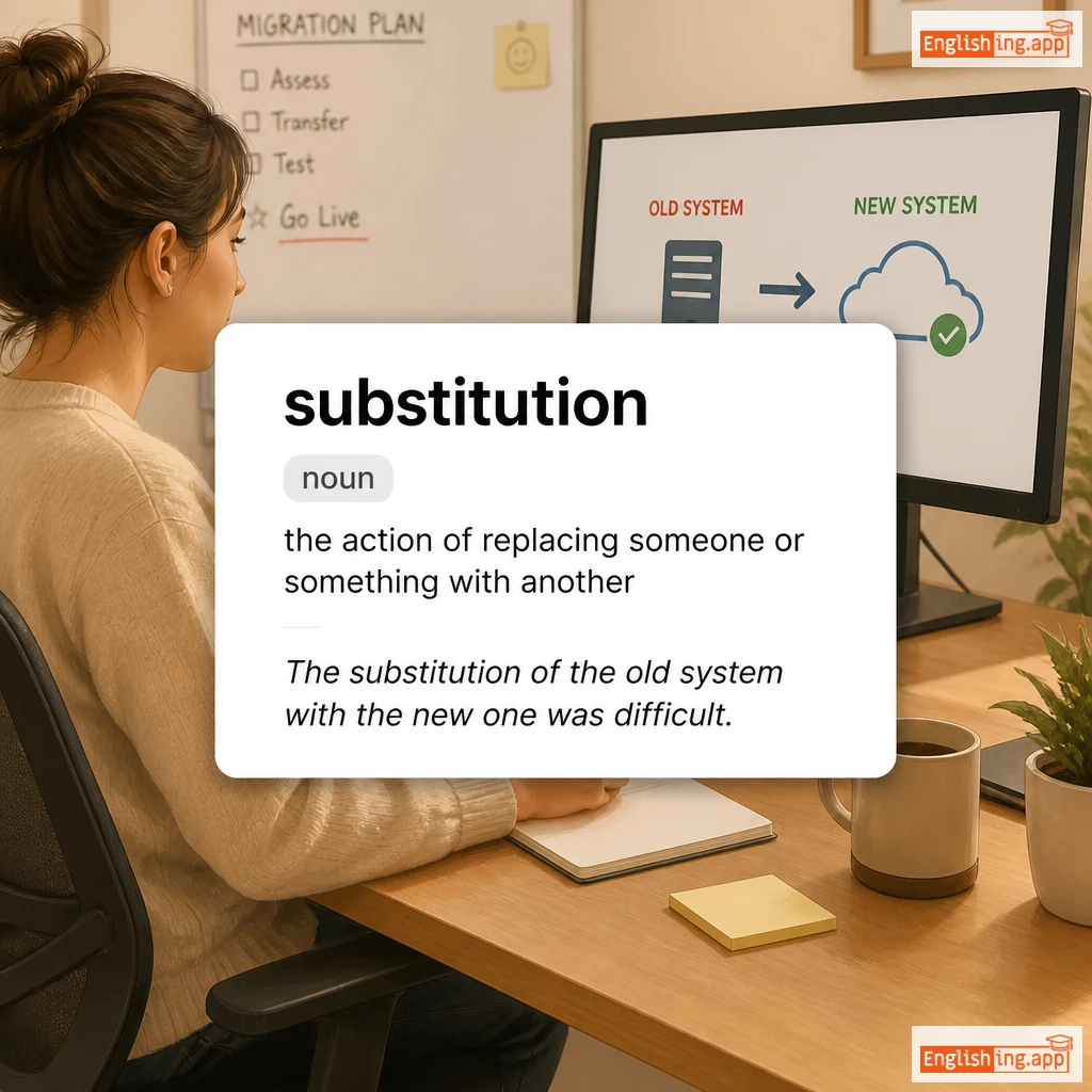 substitution definition card — visual illustration of the meaning