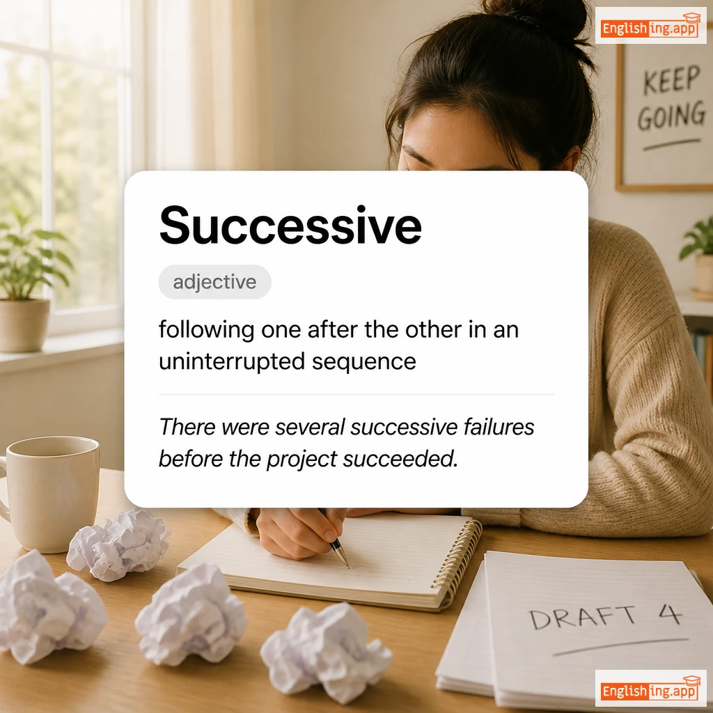 Successive definition card — visual illustration of the meaning