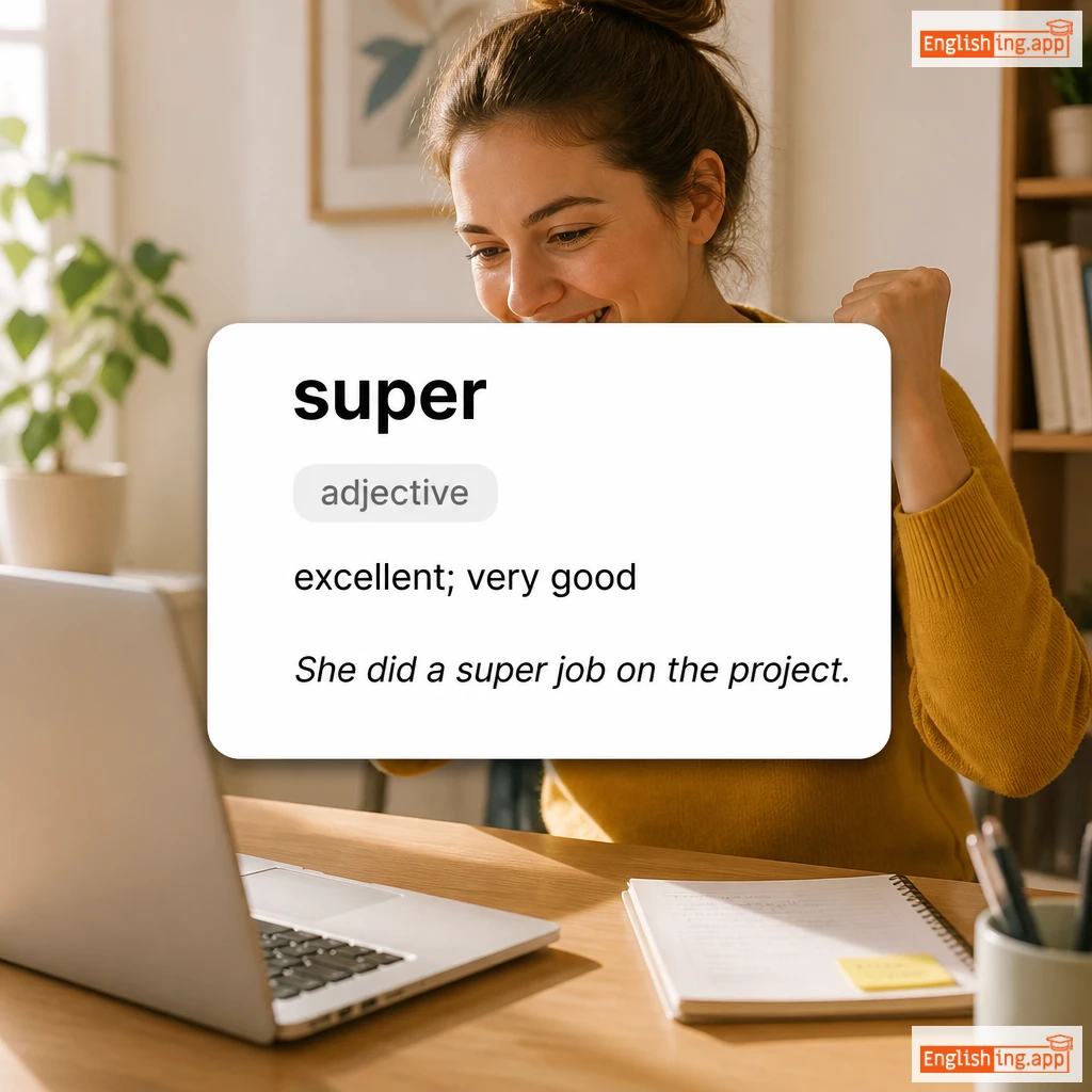 super definition card — visual illustration of the meaning