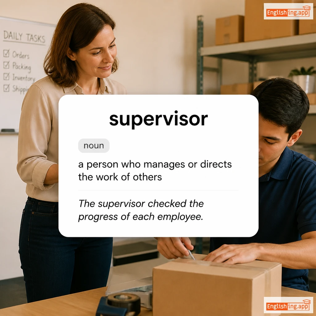 supervisor definition card — visual illustration of the meaning