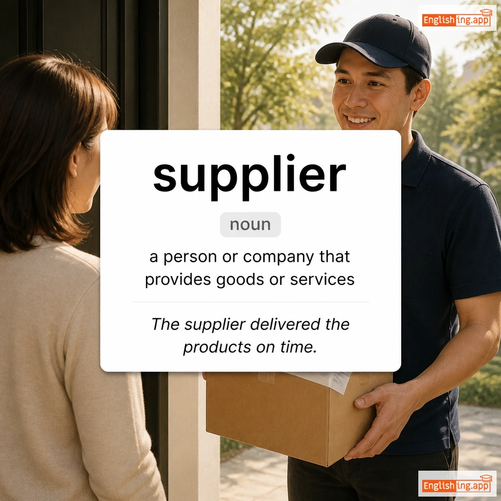 supplier definition card — visual illustration of the meaning