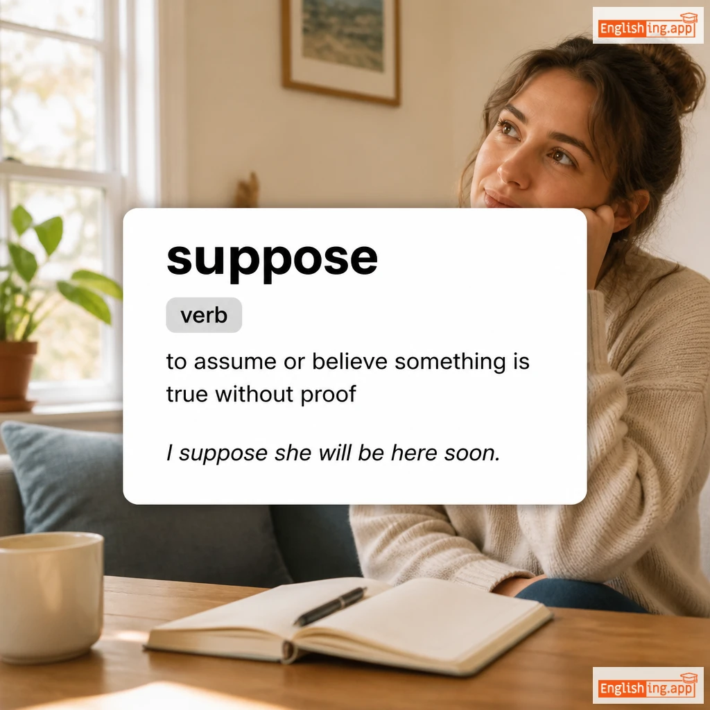 suppose definition card — visual illustration of the meaning