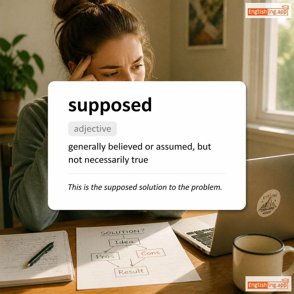 supposed definition card — visual illustration of the meaning