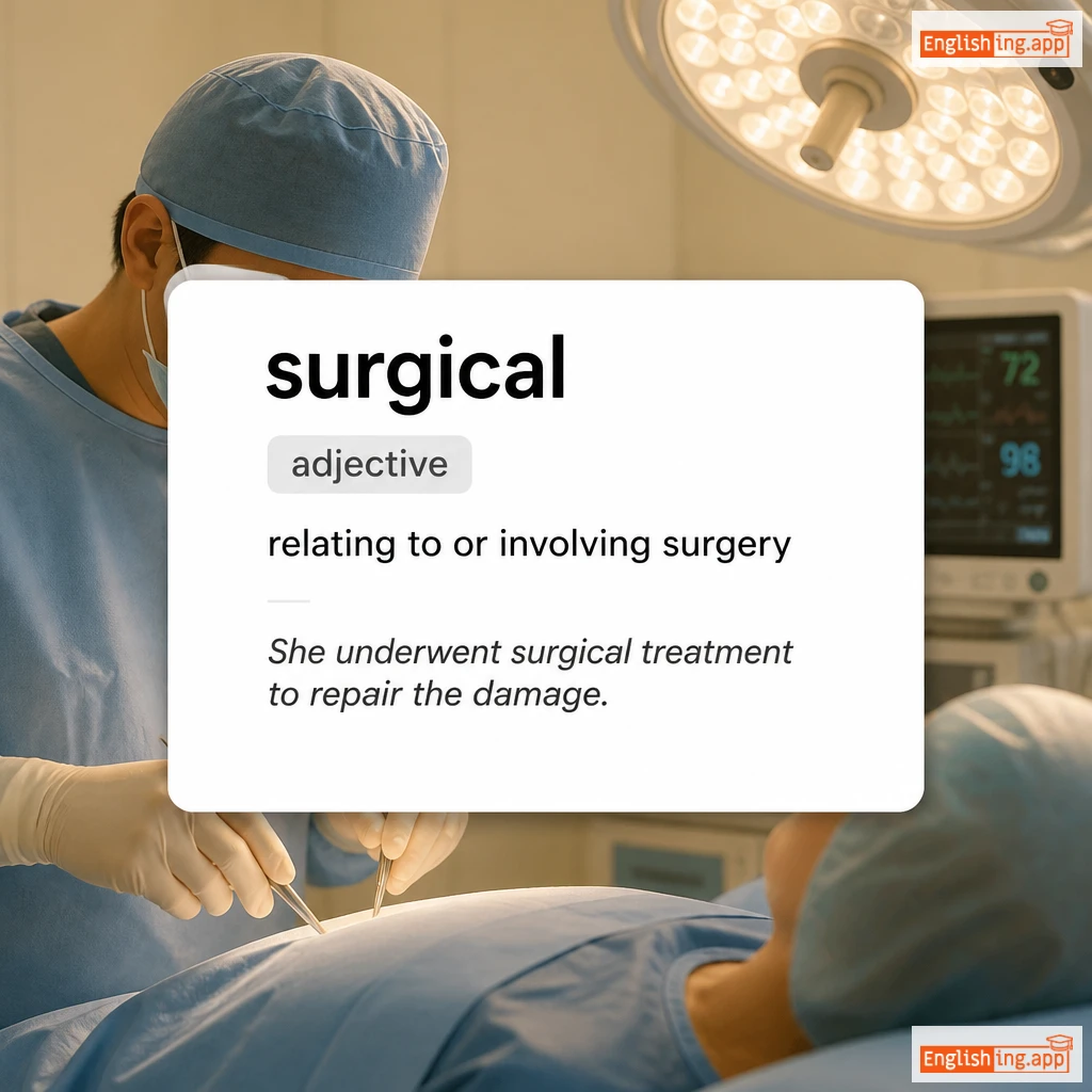 surgical definition card — visual illustration of the meaning