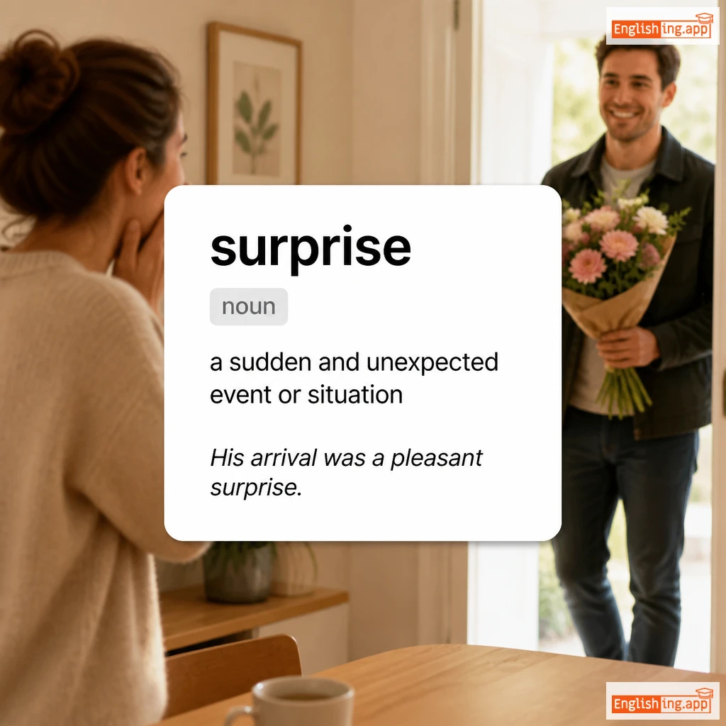 surprise definition card — visual illustration of the meaning