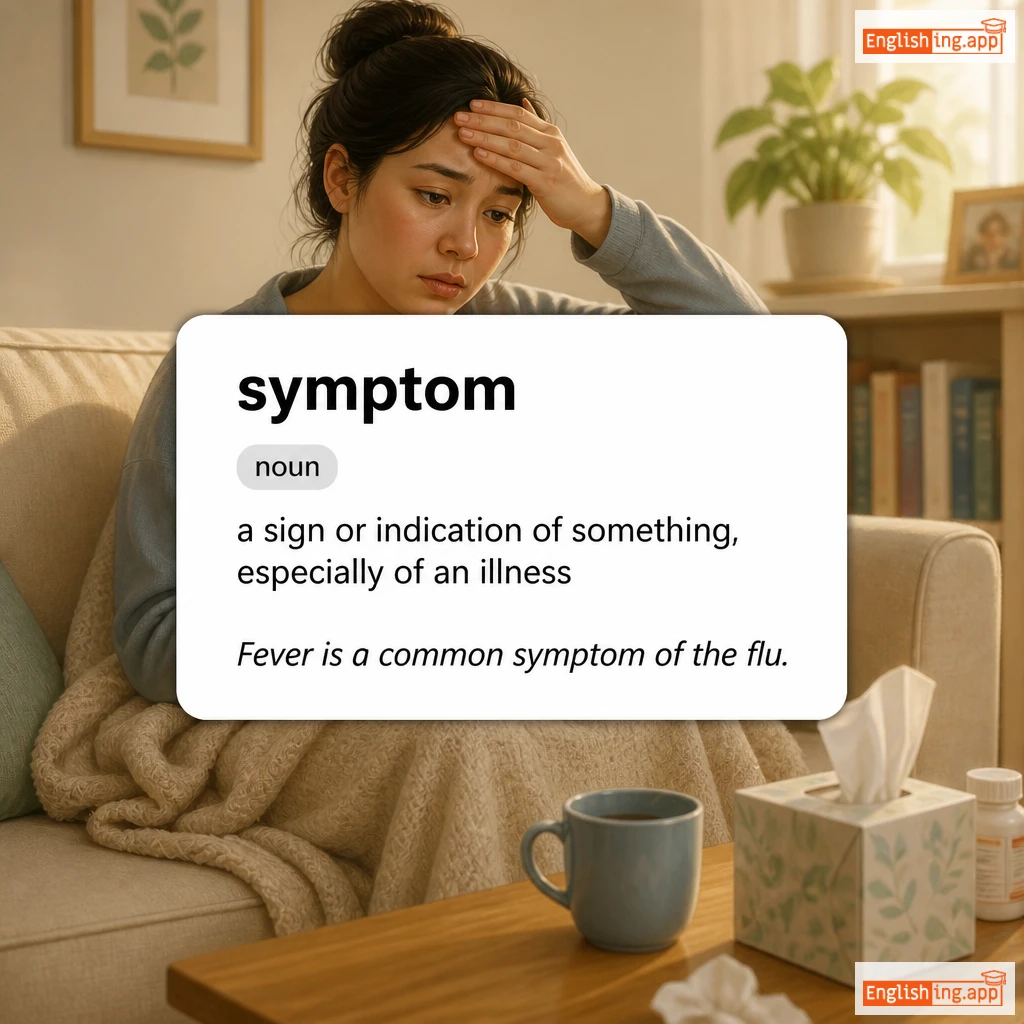 symptom definition card — visual illustration of the meaning