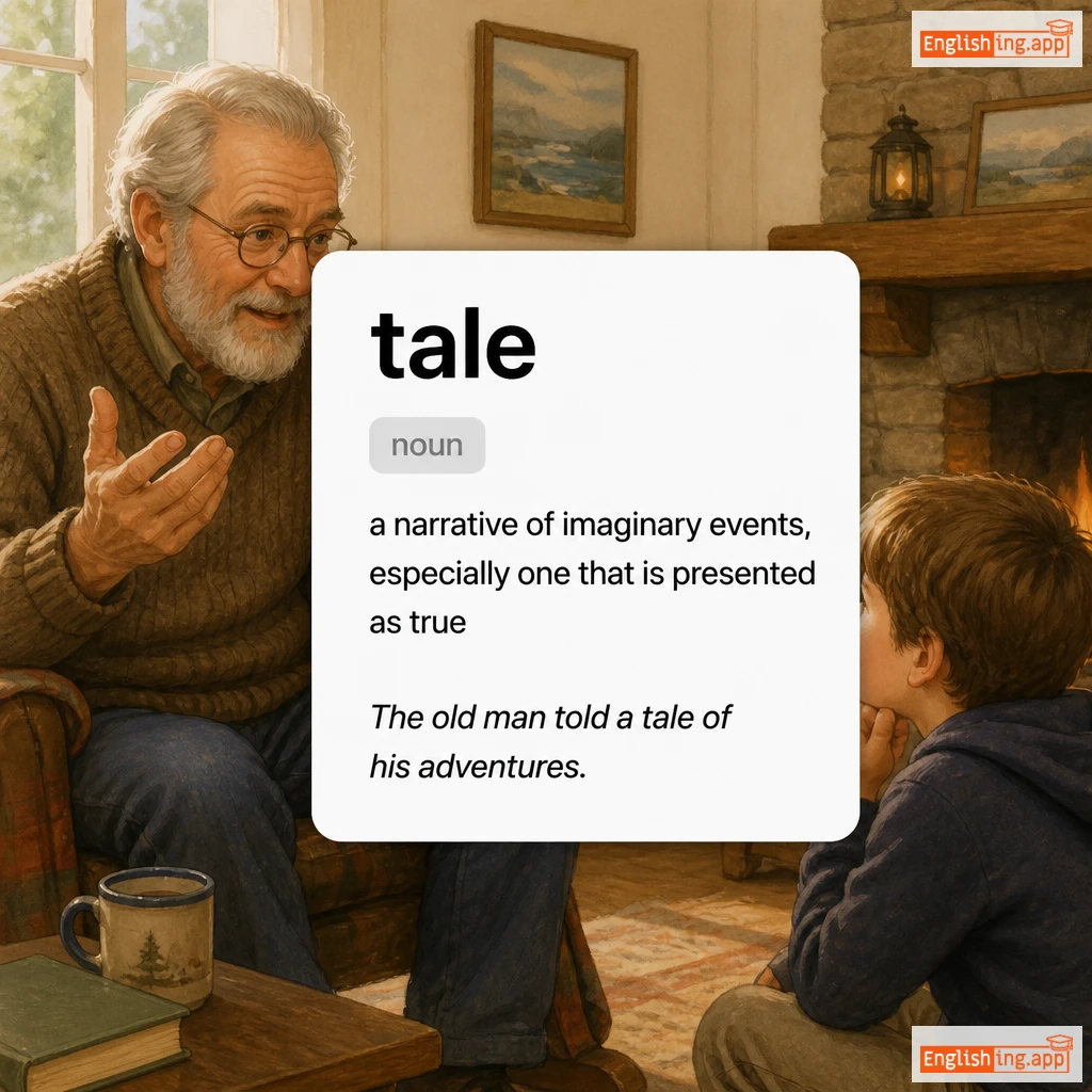 tale definition card — visual illustration of the meaning