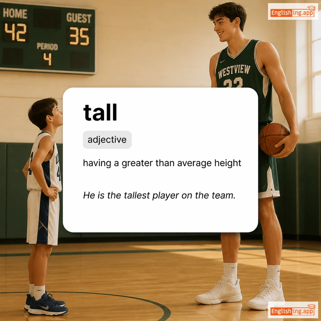 tall definition card — visual illustration of the meaning