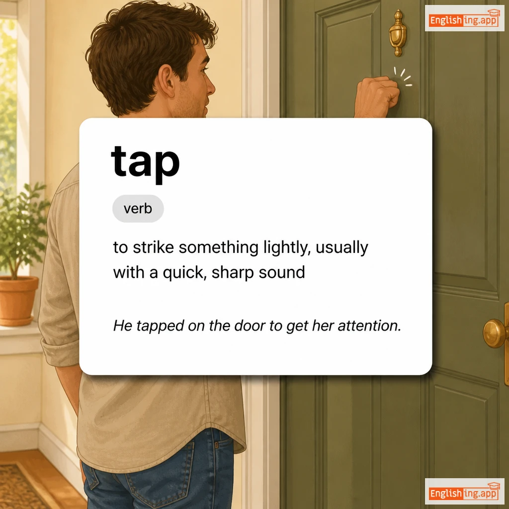 tap definition card — visual illustration of the meaning