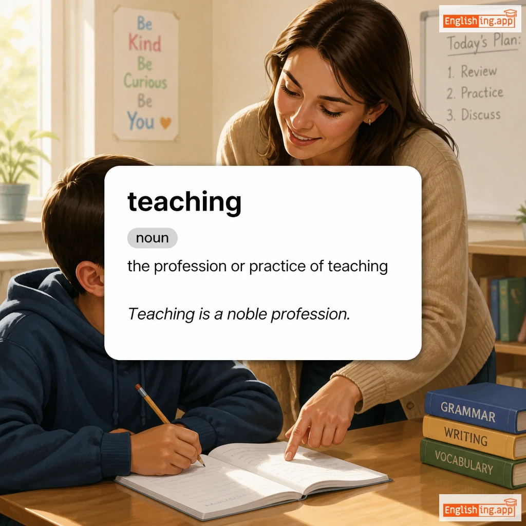 teaching definition card — visual illustration of the meaning