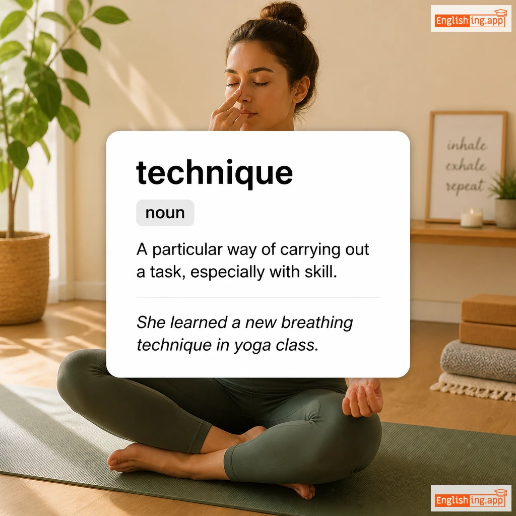 technique definition card — visual illustration of the meaning