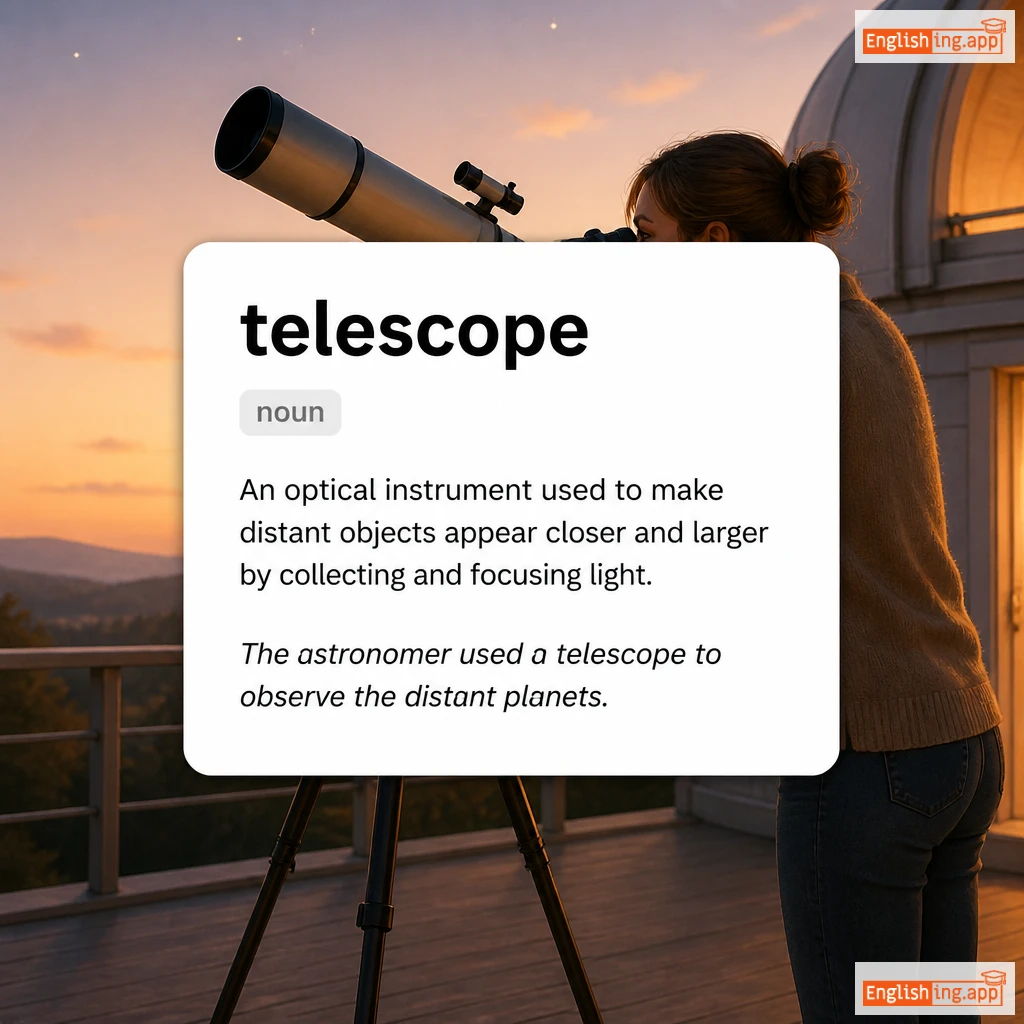 telescope definition card — visual illustration of the meaning