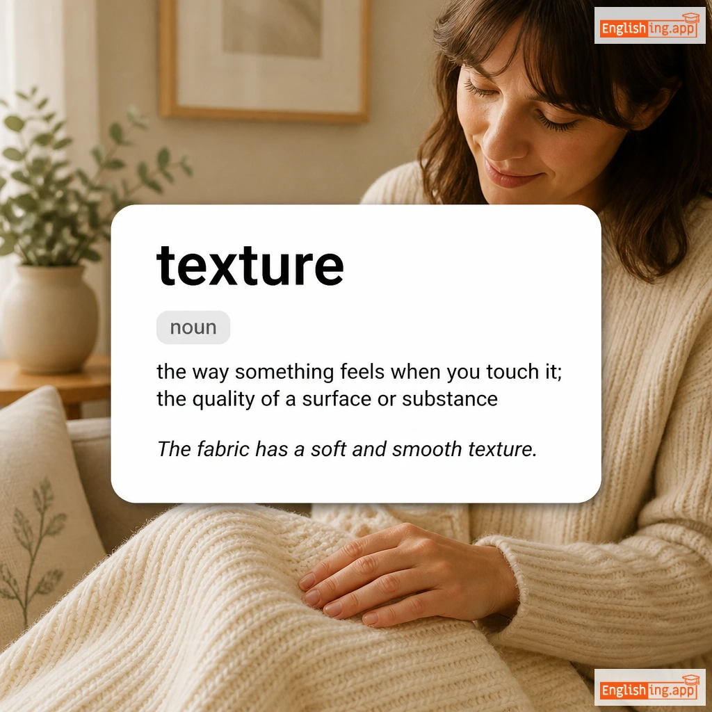 texture definition card — visual illustration of the meaning