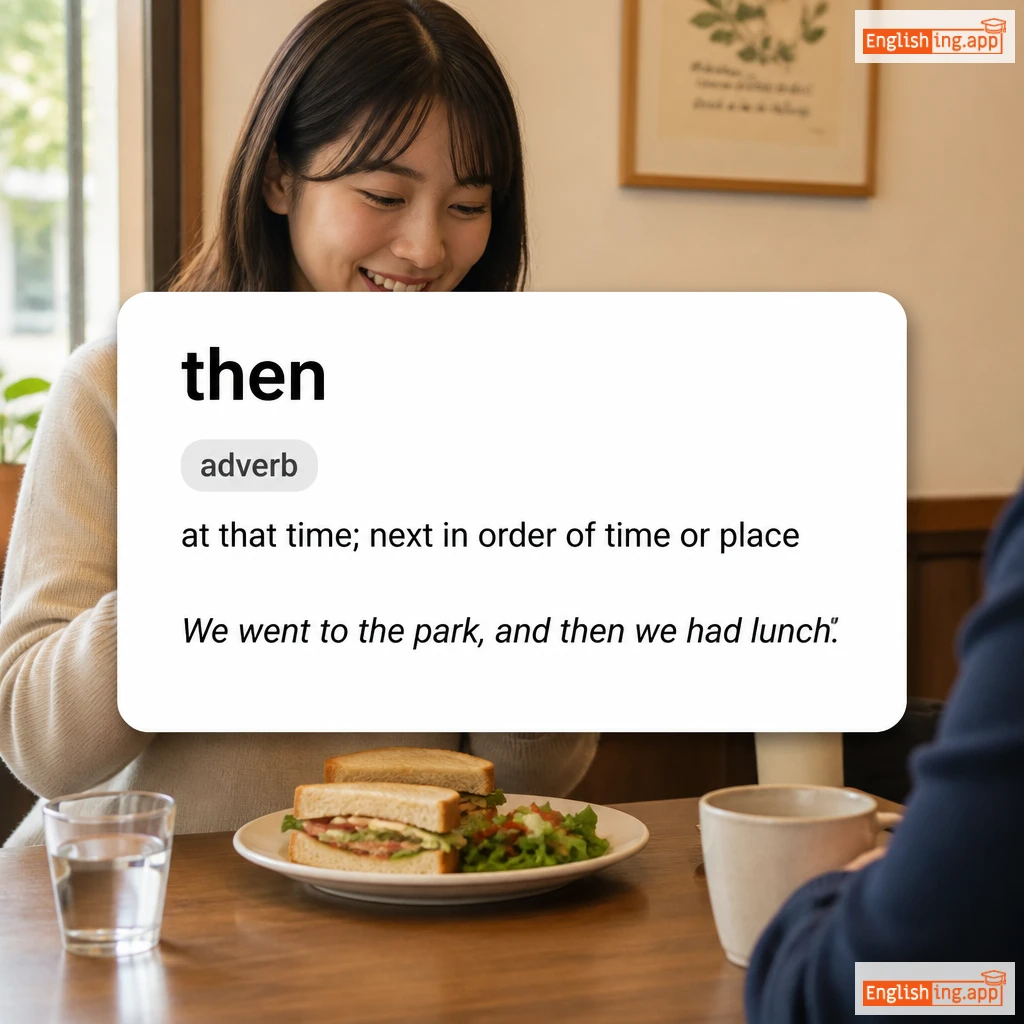 then definition card — visual illustration of the meaning