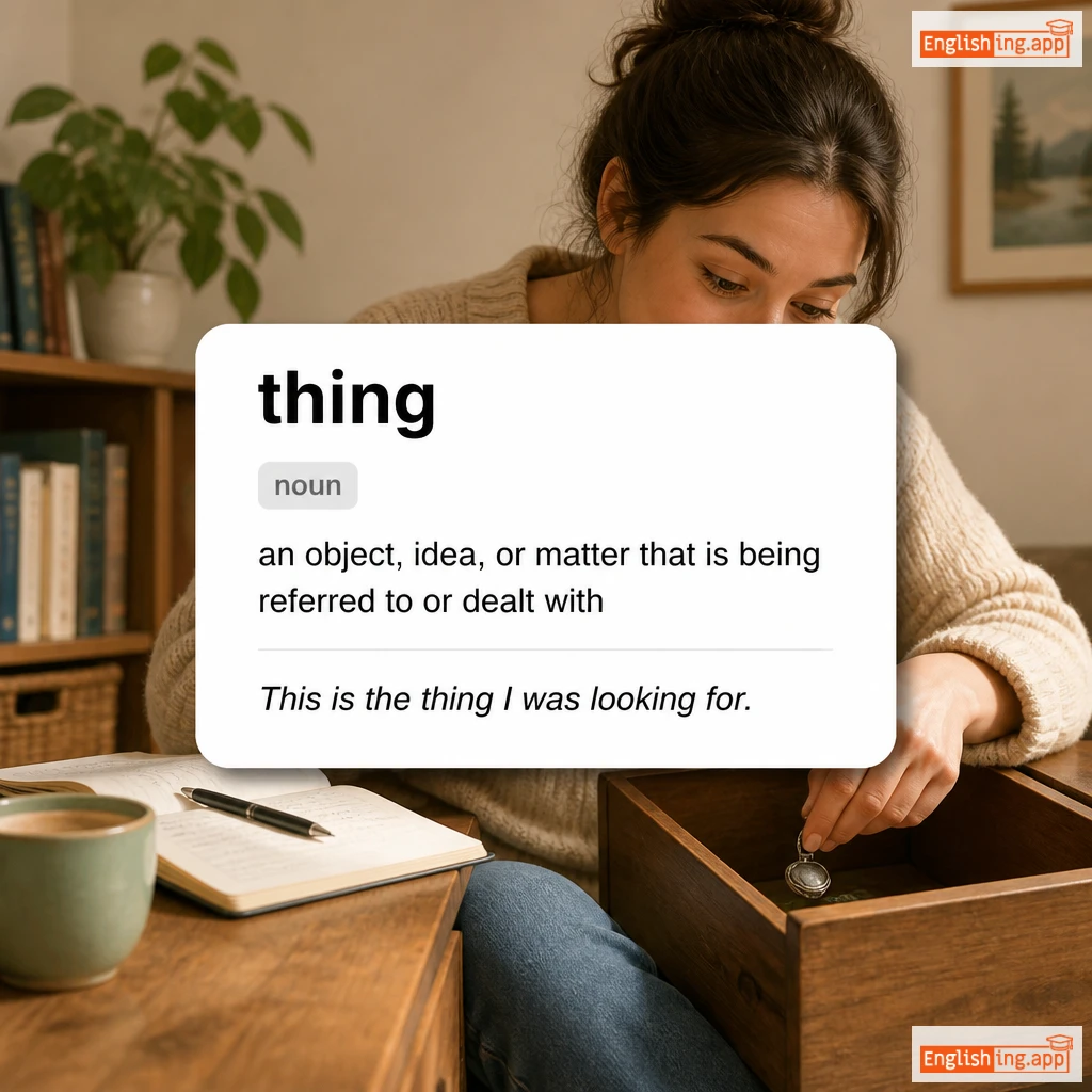 thing definition card — visual illustration of the meaning