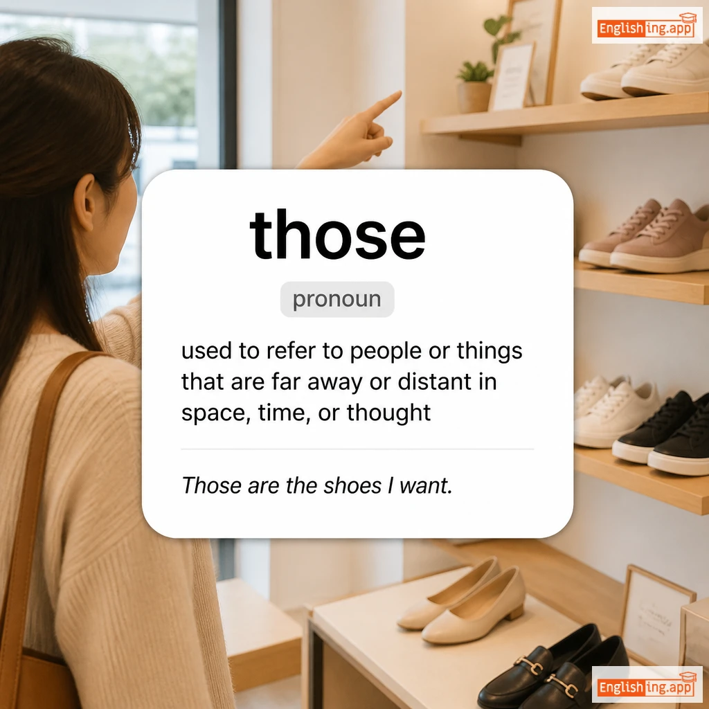 those definition card — visual illustration of the meaning