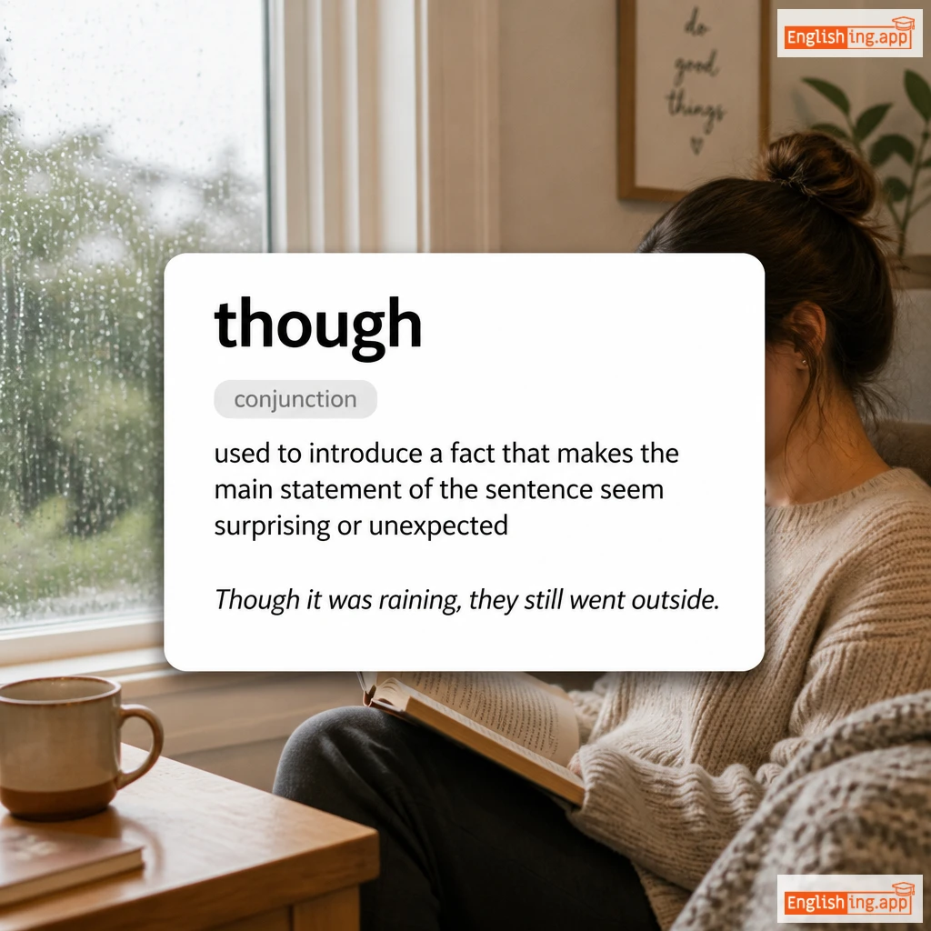 though definition card — visual illustration of the meaning
