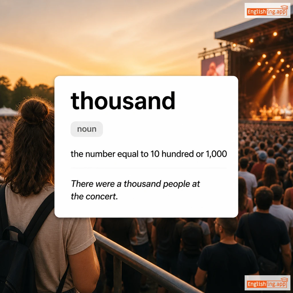 thousand definition card — visual illustration of the meaning