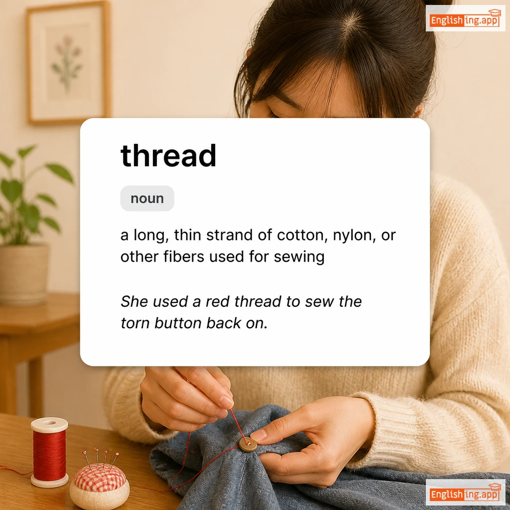 thread definition card — visual illustration of the meaning