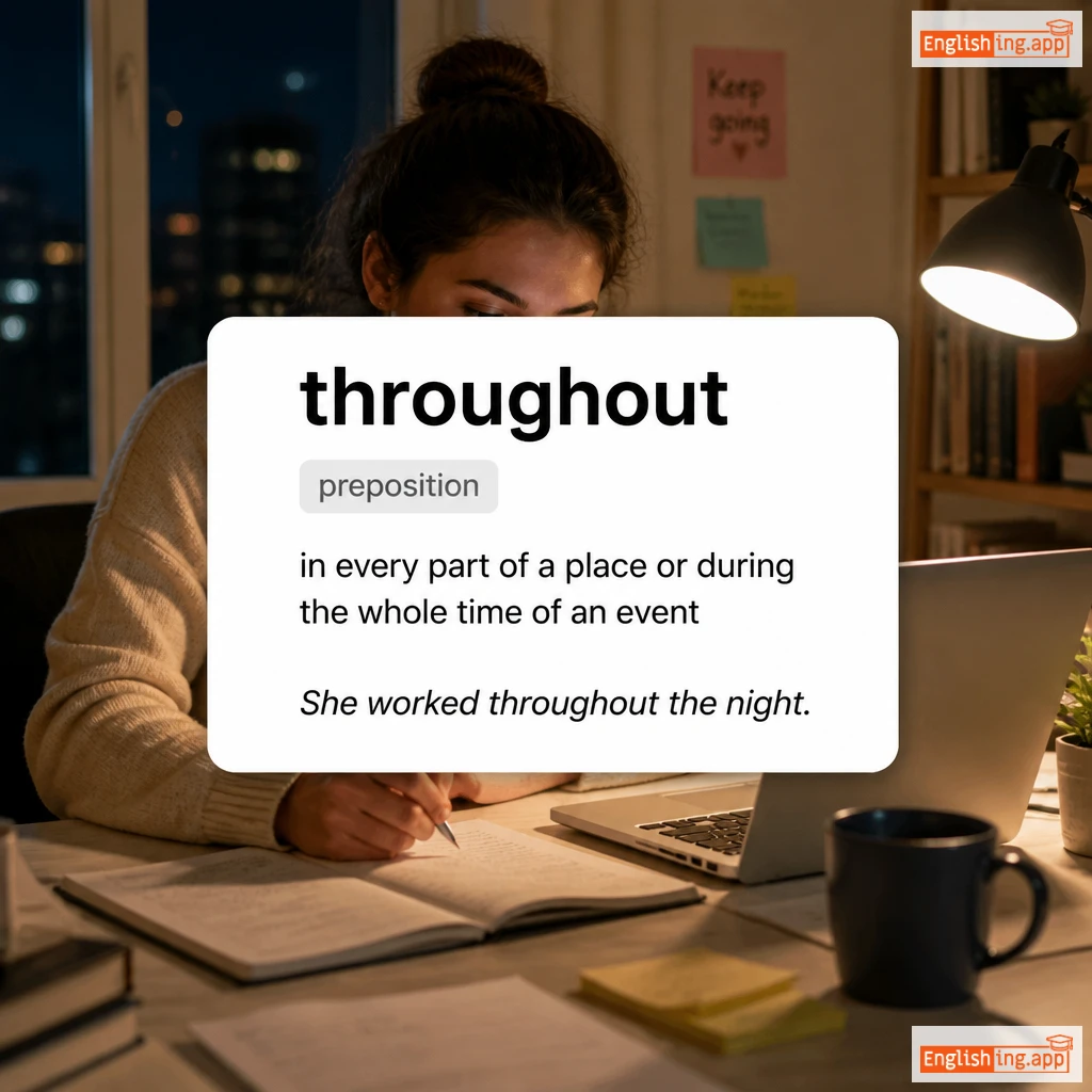 throughout definition card — visual illustration of the meaning