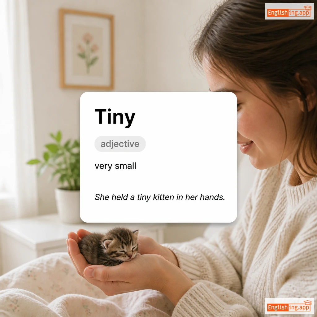 Tiny definition card — visual illustration of the meaning
