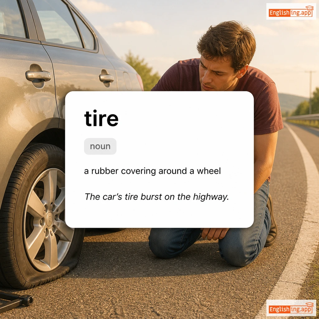 tire definition card — visual illustration of the meaning