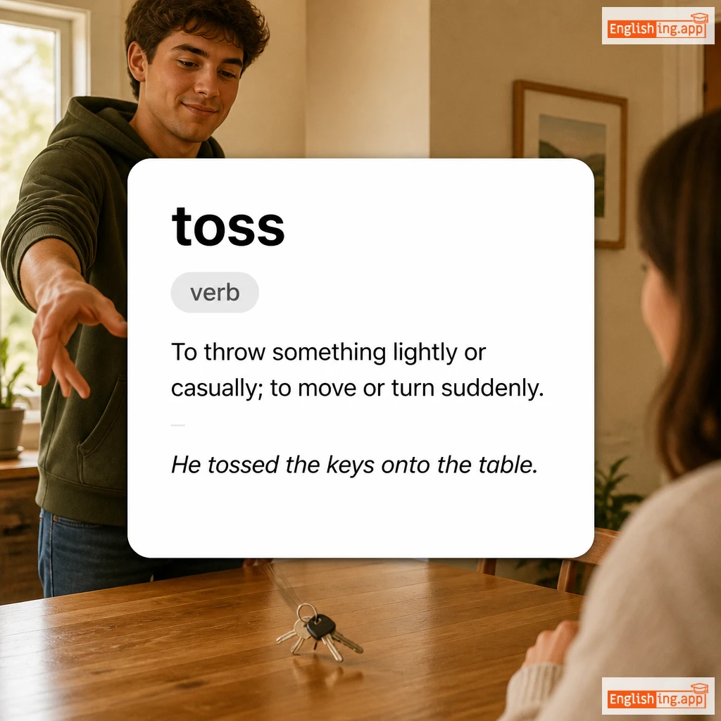 toss definition card — visual illustration of the meaning