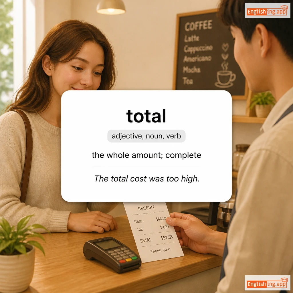 total definition card — visual illustration of the meaning
