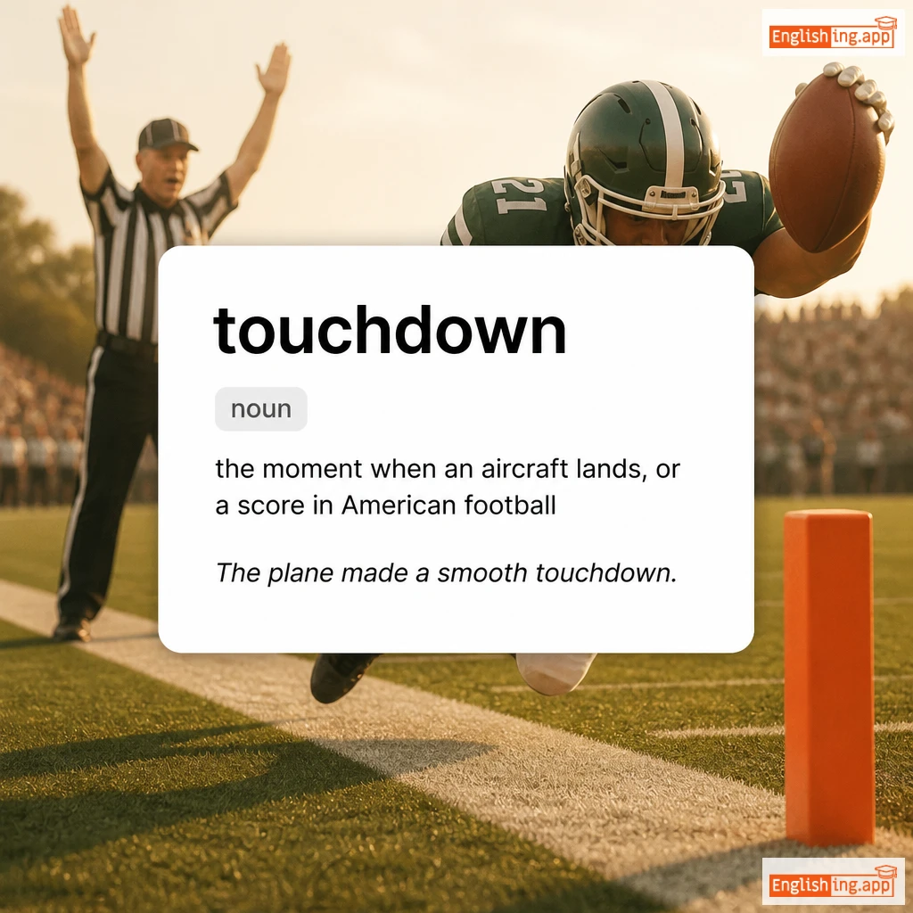 touchdown definition card — visual illustration of the meaning