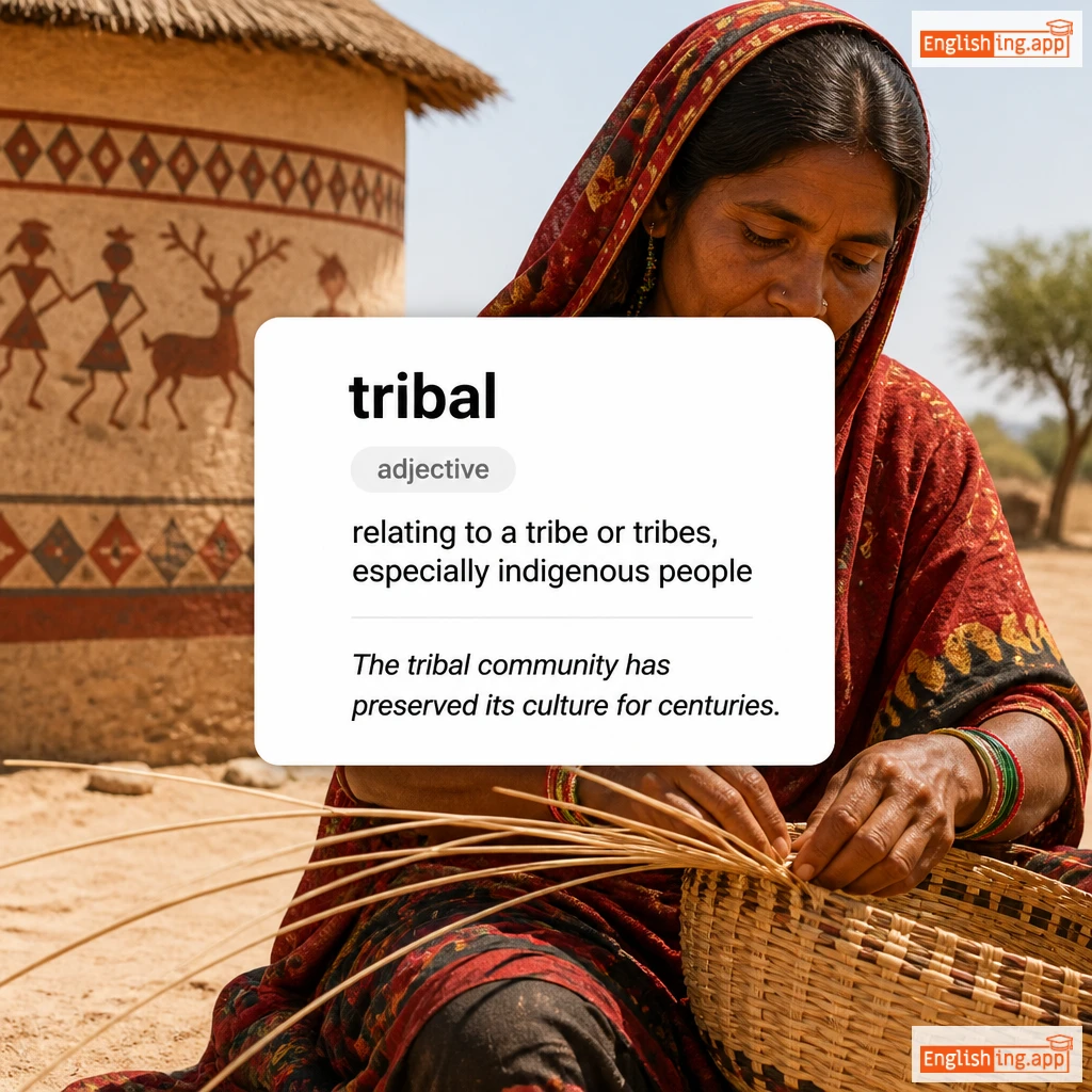 tribal definition card — visual illustration of the meaning