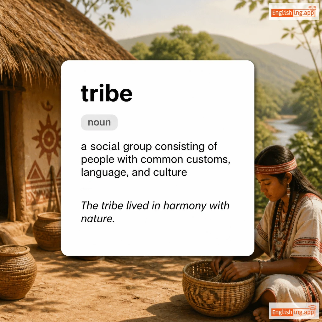 tribe definition card — visual illustration of the meaning