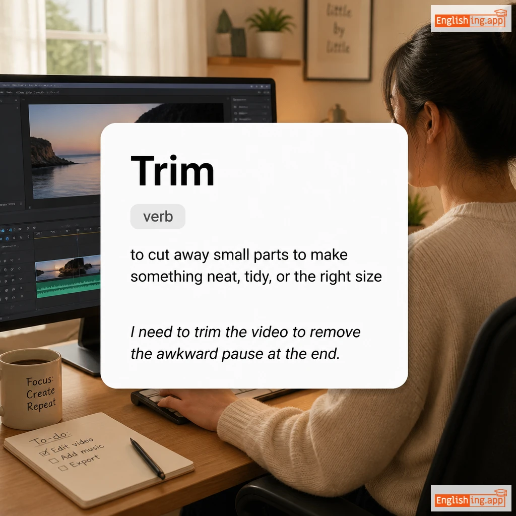 Trim definition card — visual illustration of the meaning